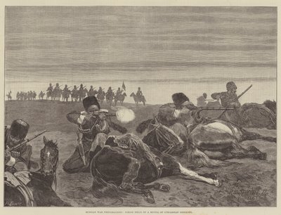 Russian War Preparations, Firing Drill of a Sotnia of Circassian Cossacks by Richard Caton Woodville junior